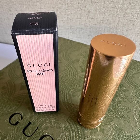 GUCCI ROUGE À LÈVRES SATIN LIPSTICK — JANET RUST 505 - Picture 5 of 17